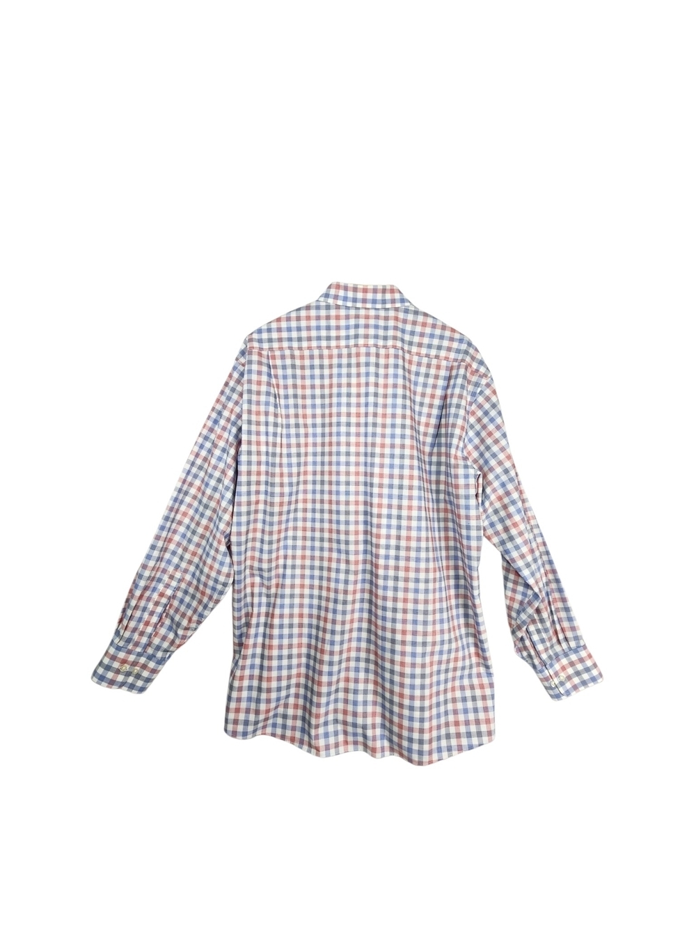 Tommy Hilfiger Mens 17 34/35 Plaid Button Down Shirt Regular Fit Red White Blue - Picture 7 of 16